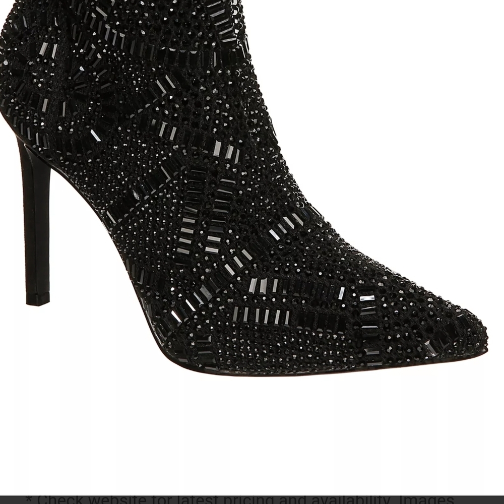 New Thalia Sodi Black Mesh Studded Heels Size 12M